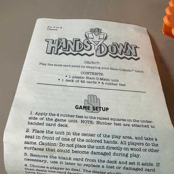 Vintage Hands Down Game Milton Bradley 1987 Slap Happy Fun COMPLETE - Picture 7 of 11